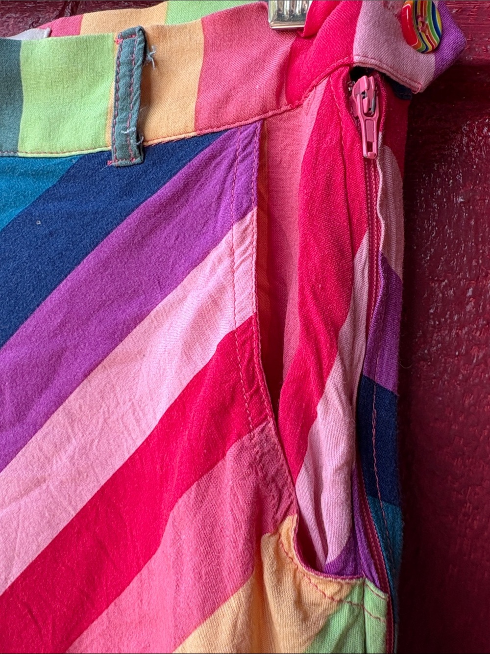 Modcloth Multicolor Chevron A-Line Skirt - Picture 4 of 10